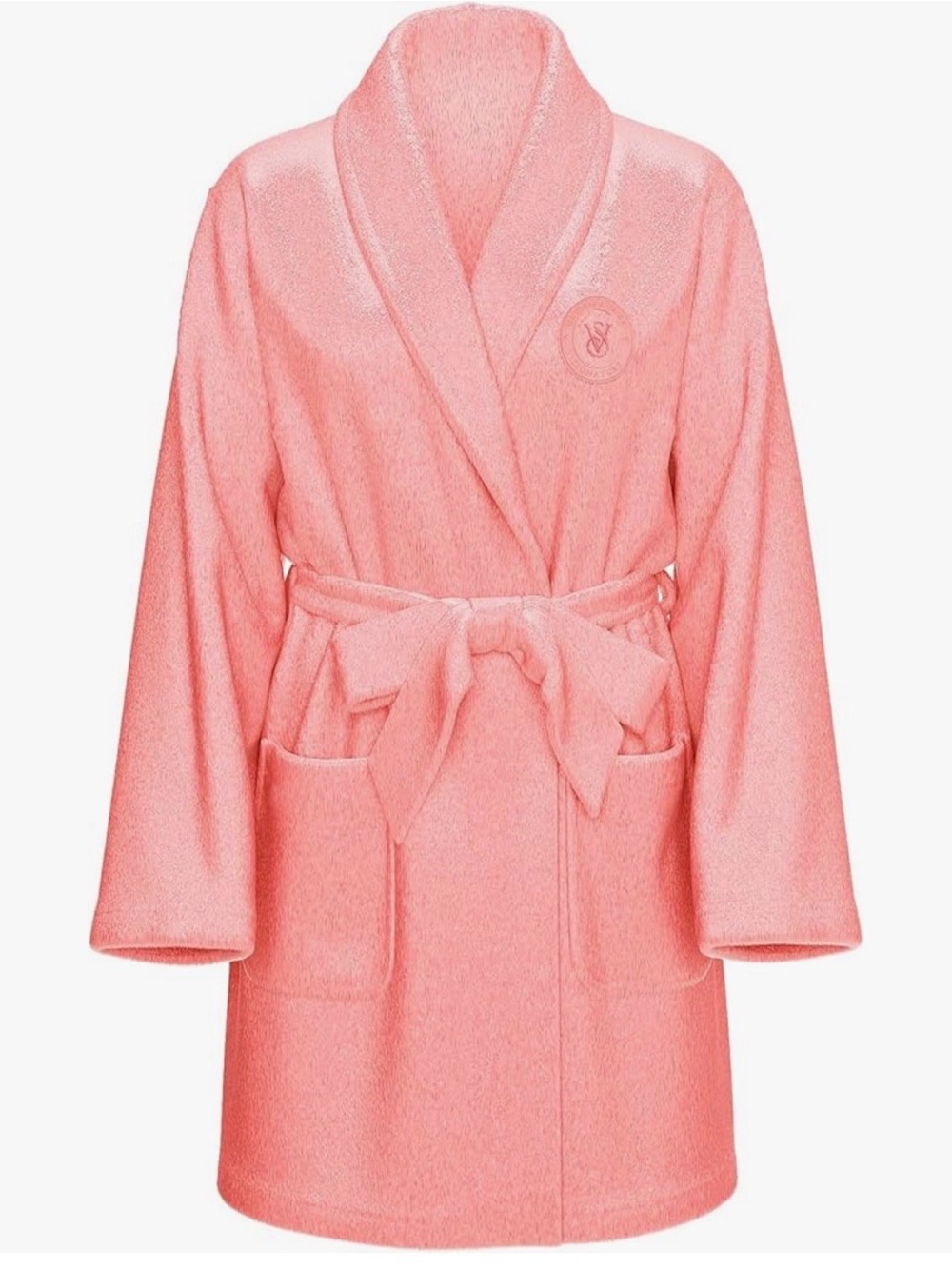 Victoria's Secret Short Cozy Robe Pink M/L NWT IN PACKAGE